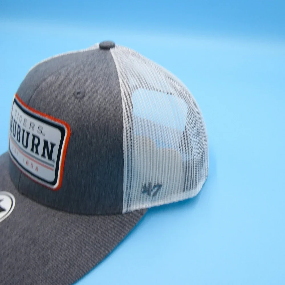'47 Brand Trucker Hat Mens One Size Auburn Tigers‎ Grey White Mesh Snapback Cap
